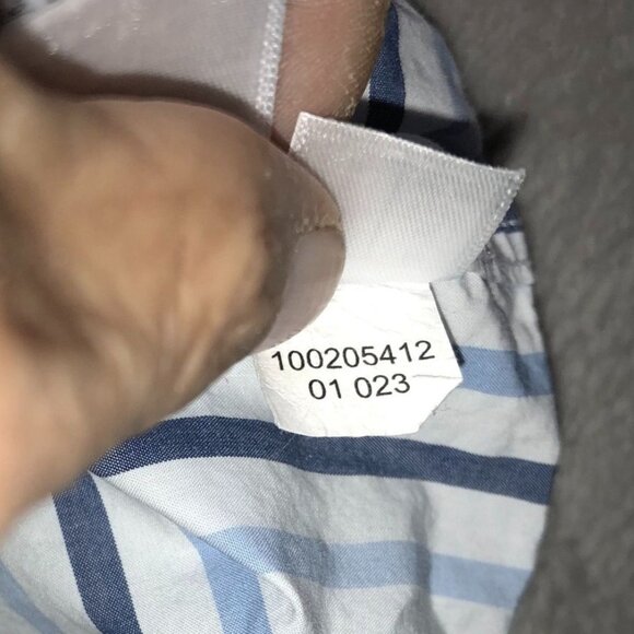 Brooks Brothers Mens Shirt Medium Pinstriped Long Sleeve Button Down Blue White - Picture 9 of 12